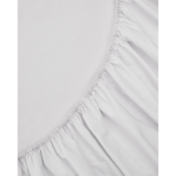Biela napínacia plachta z bavlneného perkálu 180x200 cm Teia – Kave Home-image-1