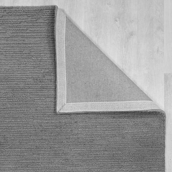 Sivý ručne tkaný vlnený koberec 120x170 cm Harris Boucle – Flair Rugs-image-3