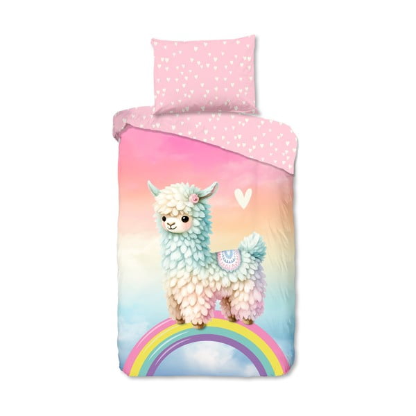 Ružové bavlnené detské obliečky na jednolôžko 140x200 cm Chico – Good Morning