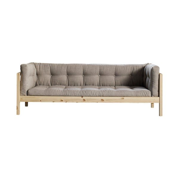 Pohovka pre troch Karup Fusion Natural/Linoso Light Gray