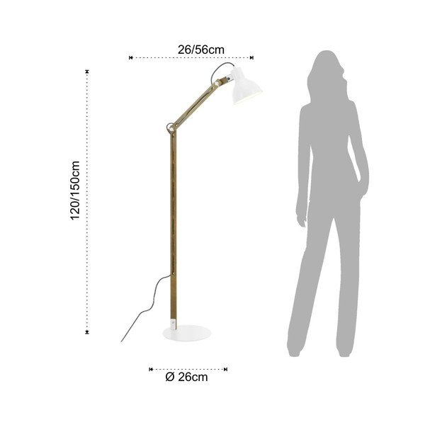 Stojacia lampa s bielym tienidlom Tomasucci Dory-image-1