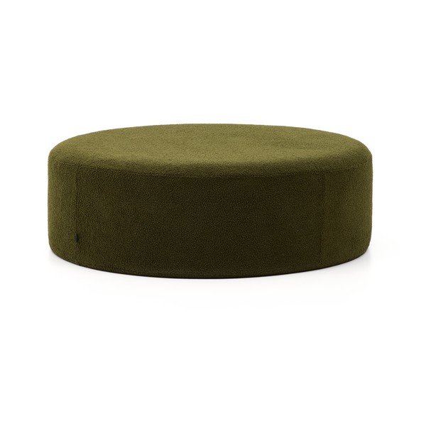 Zelený taburet z textílie buklé Kaeli – Kave Home