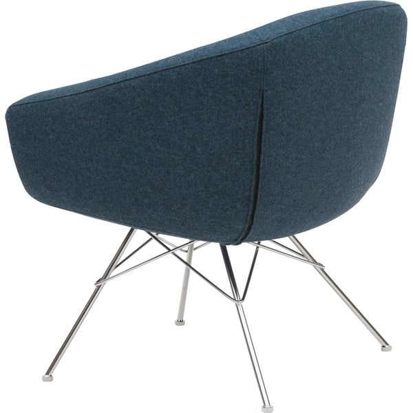 Tmavomodré kreslo Softline Aiko Felt Melange Petrol-image-4