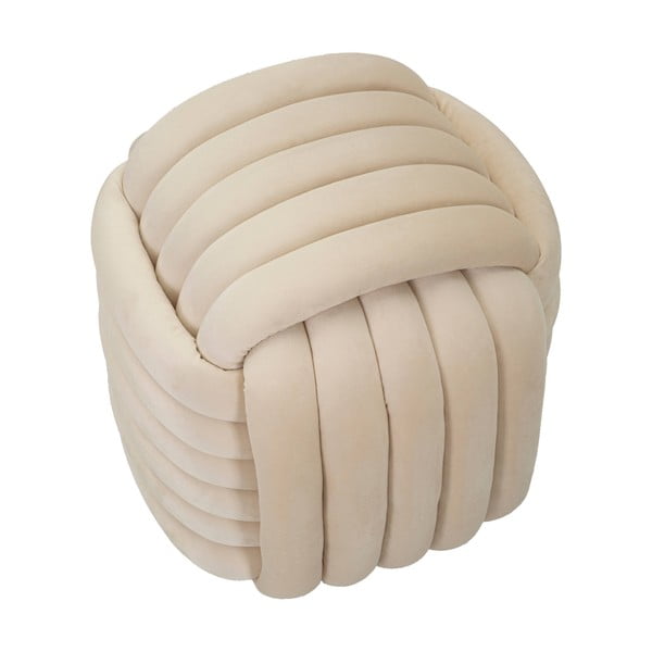 Krémový zamatový taburet Softy – Mauro Ferretti-image-3
