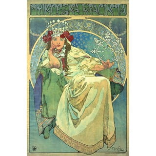 Reprodukcia obrazu Alfons Mucha - Princess Hyazin, 60 x 40 cm