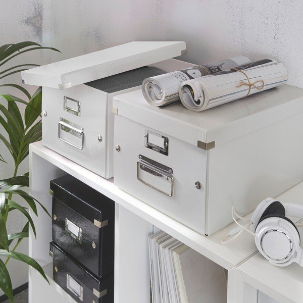 Biely kartónový úložný box s vekom Click&amp;Store - Leitz-image-1