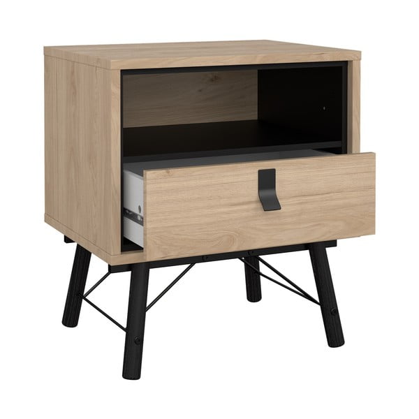 Nočný stolík v dekore duba v prírodnej farbe Ry – Tvilum-image-3