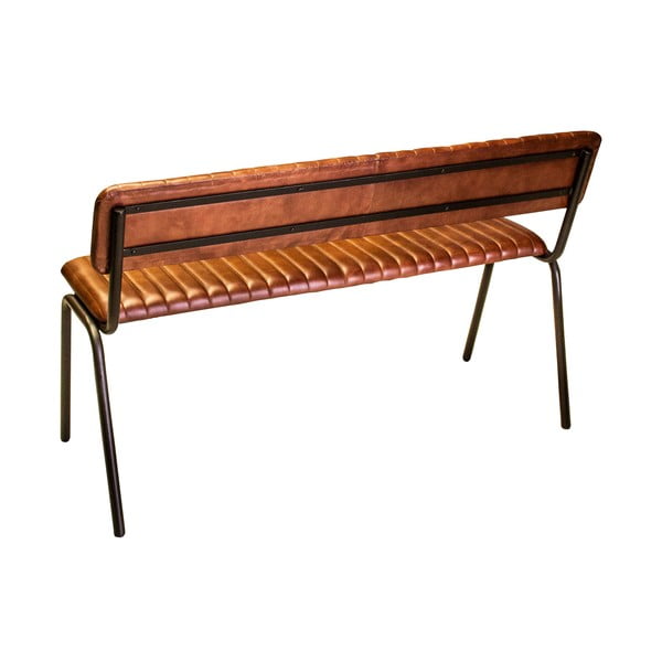 Hnedá kožená lavica – Antic Line-image-1