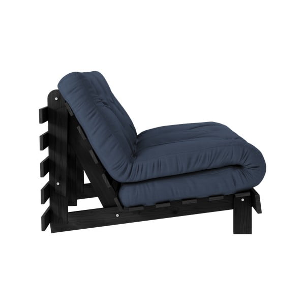 Tmavomodrá rozkladacia pohovka 140 cm Roots Black Night – Karup Design-image-4