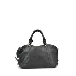 Čierna kožená kabelka Mangotti Bags Vivi