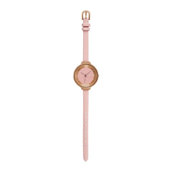 Dámske ružové hodinky s koženým remienkom Rumbatime Orchard Smoke