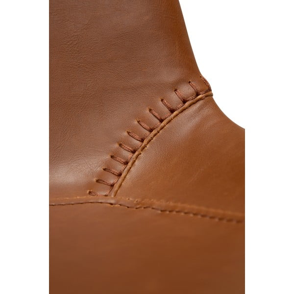 Koňakovohnedá lavica z imitácie kože DAN-FORM Denmark Hype-image-1