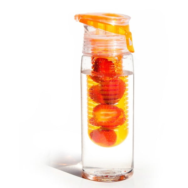 Oranžová fľaša Asobu Flavour It 2 Go Duro, 600 ml