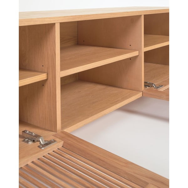 TV stolík v dekore duba v prírodnej farbe 180x50 cm Beyla – Kave Home-image-4