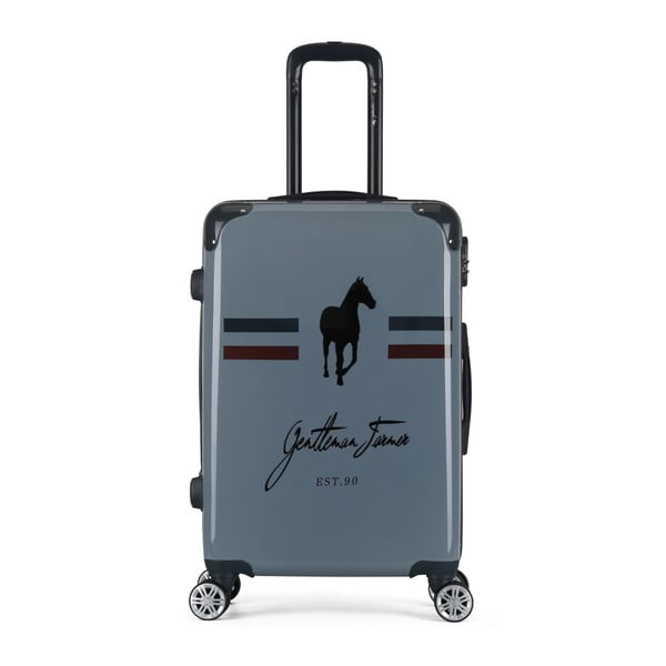 Tmavosivý cestovný kufor na kolieskach GENTLEMAN FARMER Valise Grand Format, 33 × 52 cm