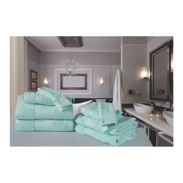 Kúpeľňový set osušiek a rukavíc z bavlny Muller Textiels Sinno