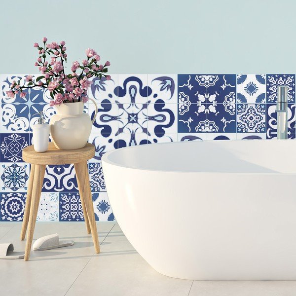 Sada 24 samolepiek Ambiance Azulejos Polka, 50 x 60 cm-image-4