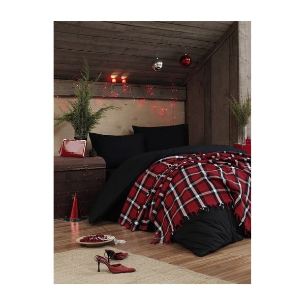 Ľahký pléd pres postel Irina Red, 200 × 240 cm