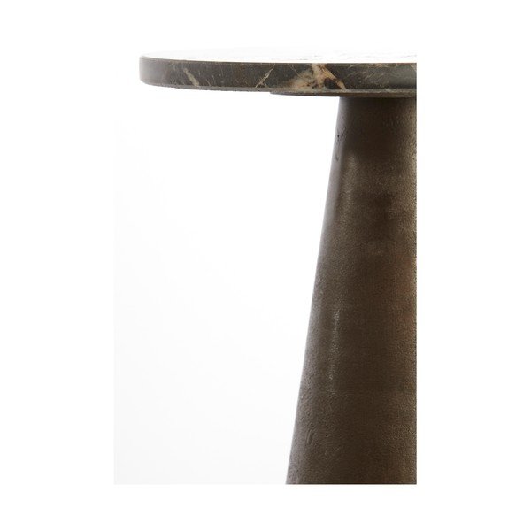 Okrúhly odkladací stolík s mramorovou doskou ø 29 cm Ynez – Light & Living-image-3