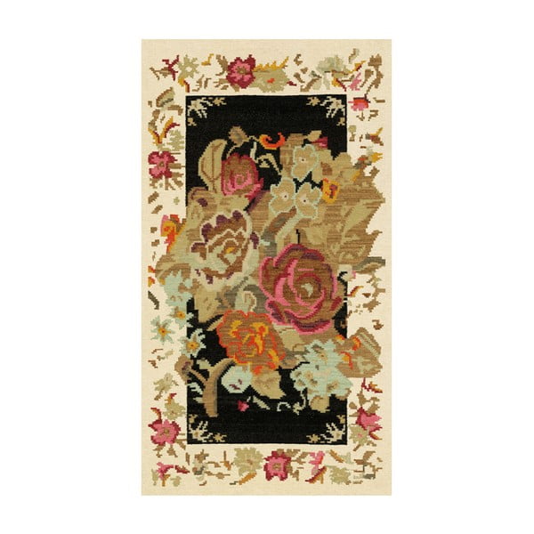 Svetlý koberec Kate Louise Flowered, 110 × 160 cm