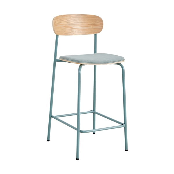 Barové stoličky v súprave 2 ks v modro-prírodnej farbe (výška sedadla 66 cm) Adriana – Marckeric