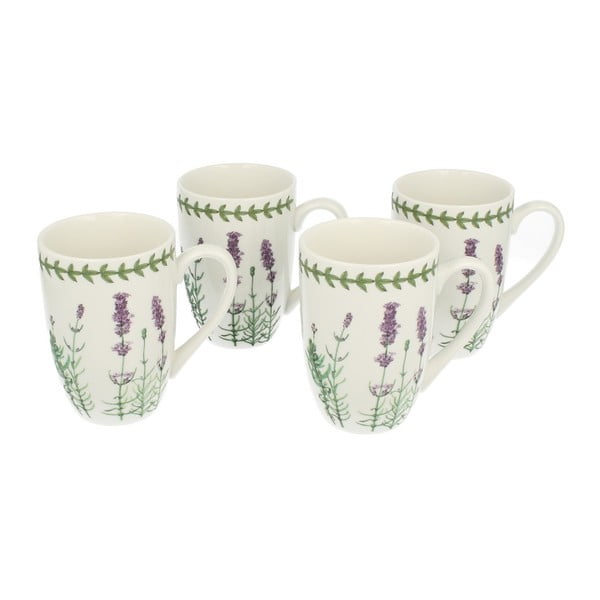 Set 4 porcelánových hrnčekov Lavender