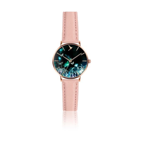 Dámske hodinky s ružovým remienkom z pravej kože Emily Westwood Dream