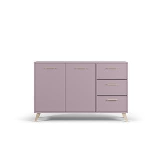 Ružová nízka komoda 140x86 cm Burren - Cosmopolitan Design