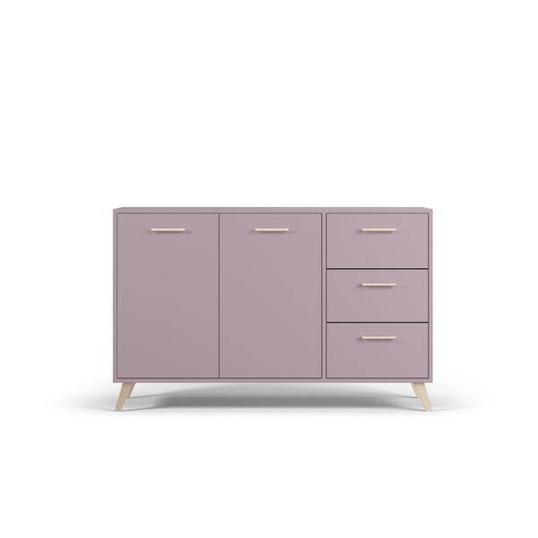 Ružová nízka komoda 140x86 cm Burren - Cosmopolitan Design