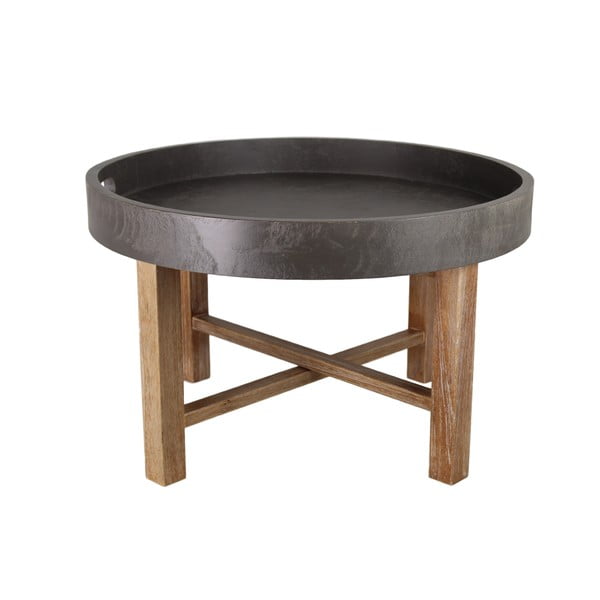 Konferenčný stolík s podnožou z mahagónového dreva HSM collection Industry, ⌀ 62 cm