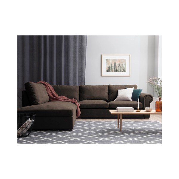Hnedá rohová pohovka Windsor & Co Sofas Hermes, ľavý roh-image-2