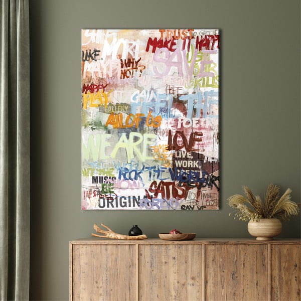 Obraz s ručne maľovanými prvkami 90x118 cm Streetlife    – Malerifabrikken-image-1