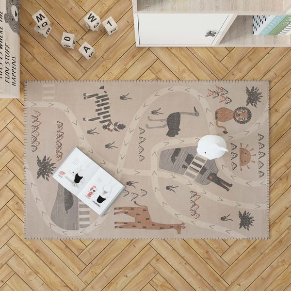 Detský ručne potlačený koberec Nattiot Little Savannah, 100 x 140 cm-image-4