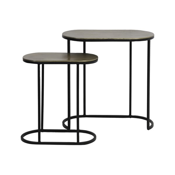 Kovové odkladacie stolíky v súprave 2 ks 26x53 cm Bocov – Light & Living
