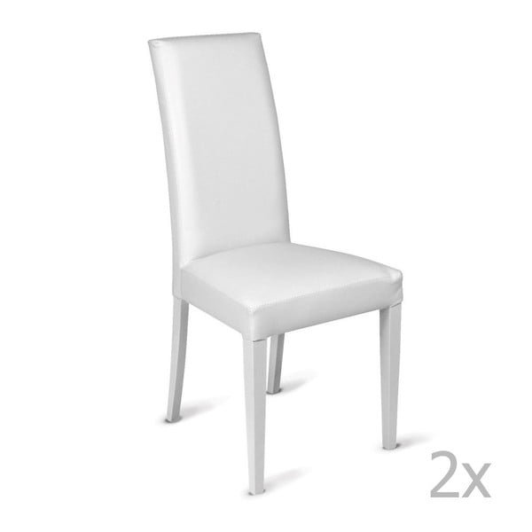 Sada 2 bielych stoličiek Agas