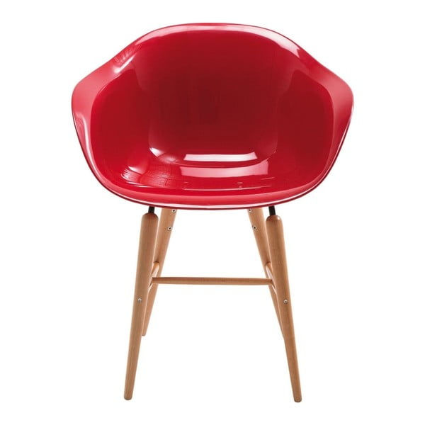 Červená stolička s opierkami Kare Design Forum