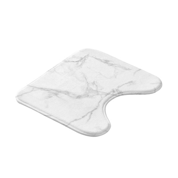 Biela/sivá WC kúpeľňová predložka 45x45 cm Marbre – douceur d'intérieur