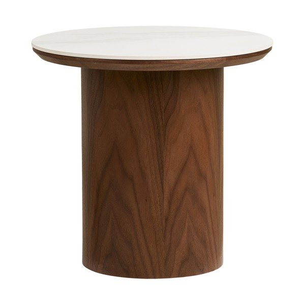 Okrúhly odkladací stolík s keramickou doskou ø 40 cm Noli – House Nordic