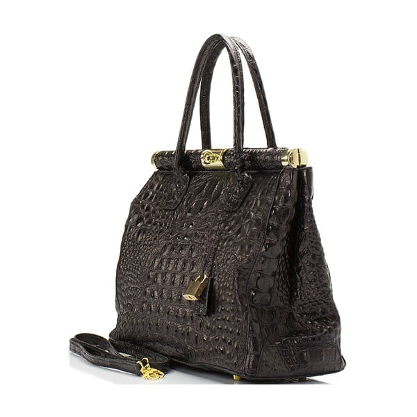 Čierna kožená kabelka Lisa Minardi Lantha-image-2