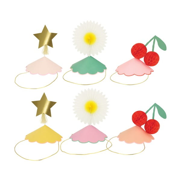 Papierové čiapky v súprave 6 ks Happy Icons – Meri Meri