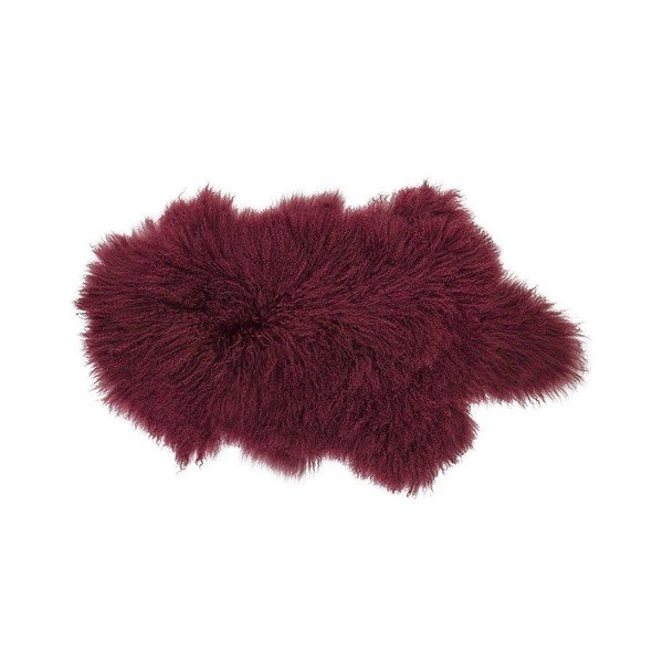 Tmavočervená kožušina z mongolskej jahňacej kože Bloomingville Mongolian-image-2
