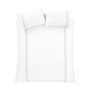 Bielo-béžové bavlnené obliečky na dvojlôžko 200x200 cm Embroidery Leaf – Bianca