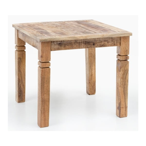 Jedálenský stôl z masívneho mangového dreva Skyport RUSTICA, 80 x 80 cm