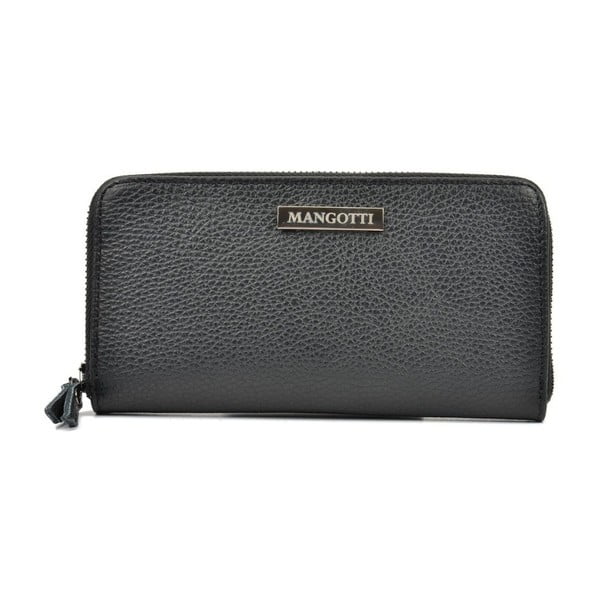 Čierna kožená peňaženka Mangotti Bags Flora