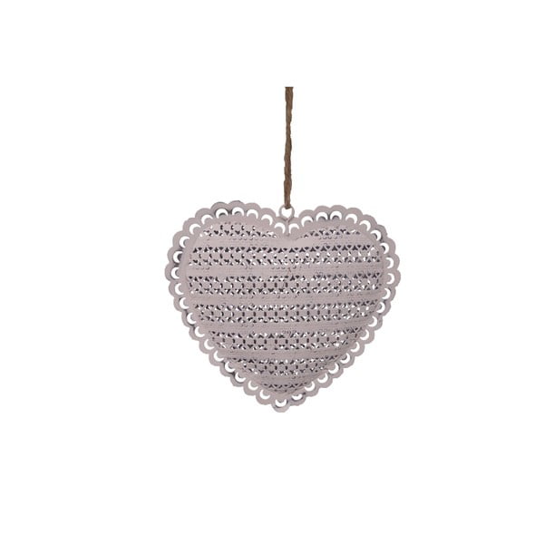 Dekoratívne závesné srdce Antic Line Heart, 14 cm