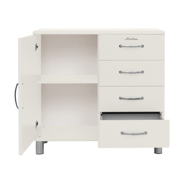 Biela nízka komoda 98x92 cm Malibu - Tenzo-image-4