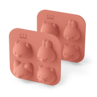 Súprava 2 oranžových silikonových foriem na pečenie Monbento Silifriends Aminal