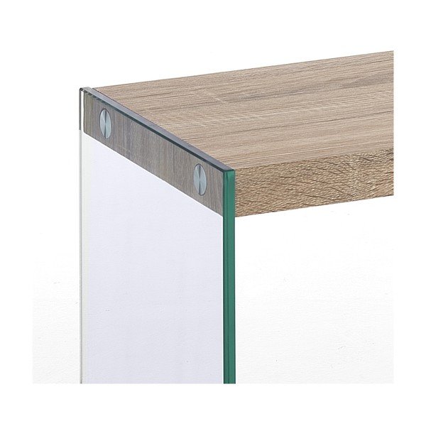 Sklenený TV stolík v prírodnej farbe 120x45x29,5 cm Nancy – Tomasucci-image-2