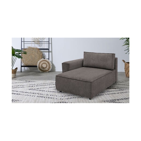 Svetlohnedý menčestrový modul pohovky (ľavý roh) Nihad modular – Bobochic Paris-image-1