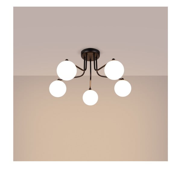 Čierno-biele stropné svietidlo Beam – Sollux-image-1
